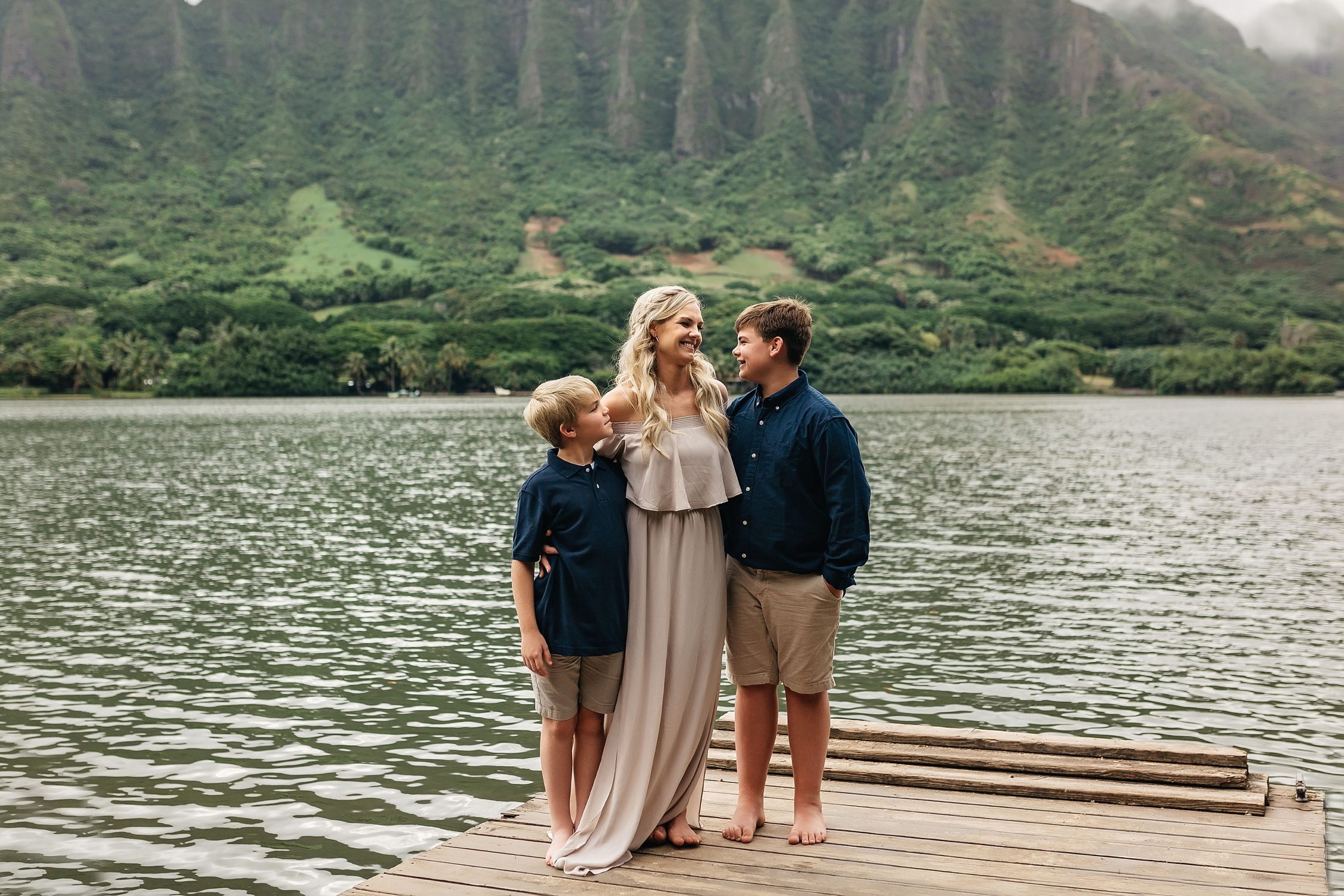B Family Session at Secret Island, Kaneohe Honolulu Family