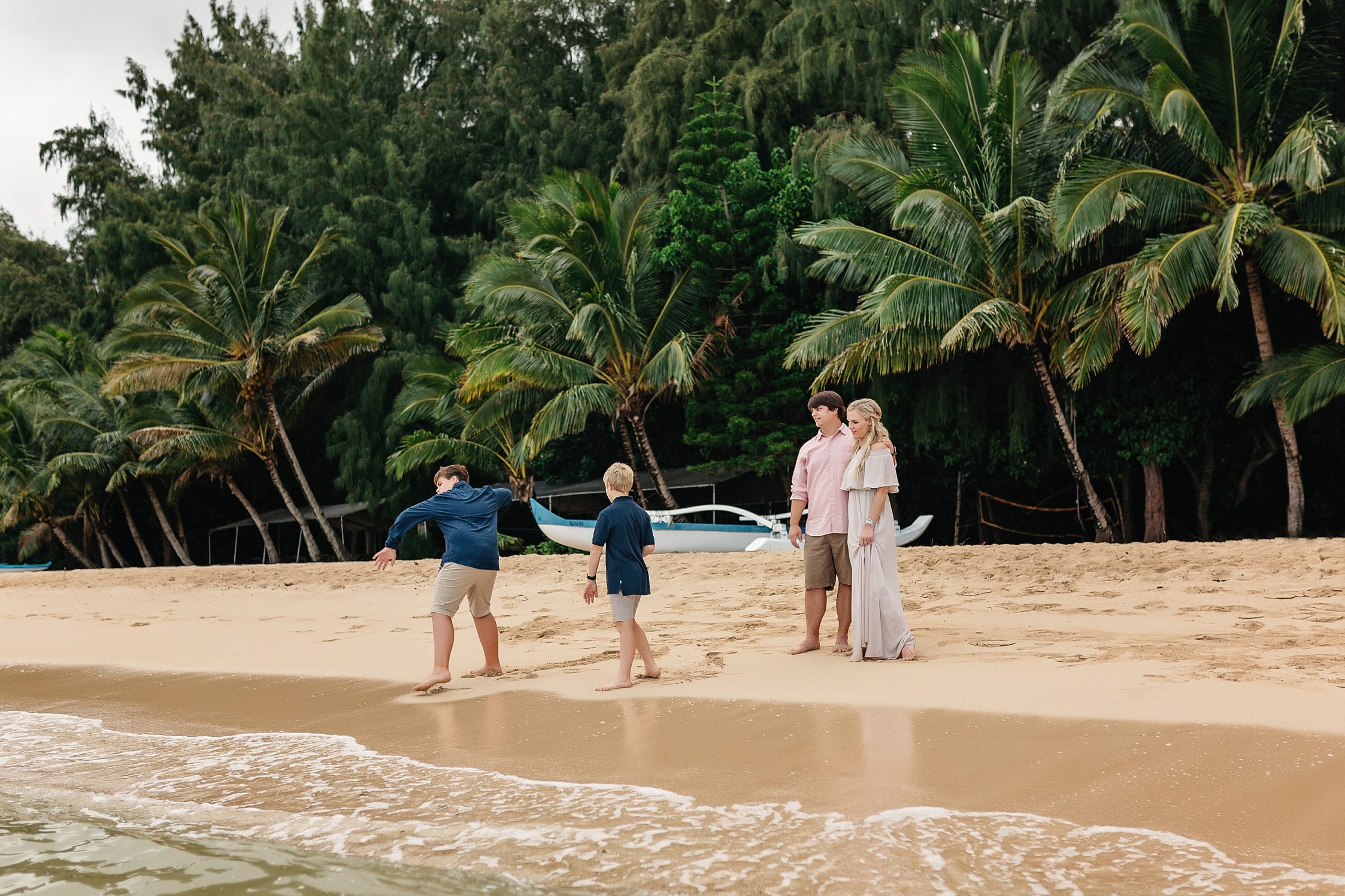 B Family Session at Secret Island, Kaneohe Honolulu Family